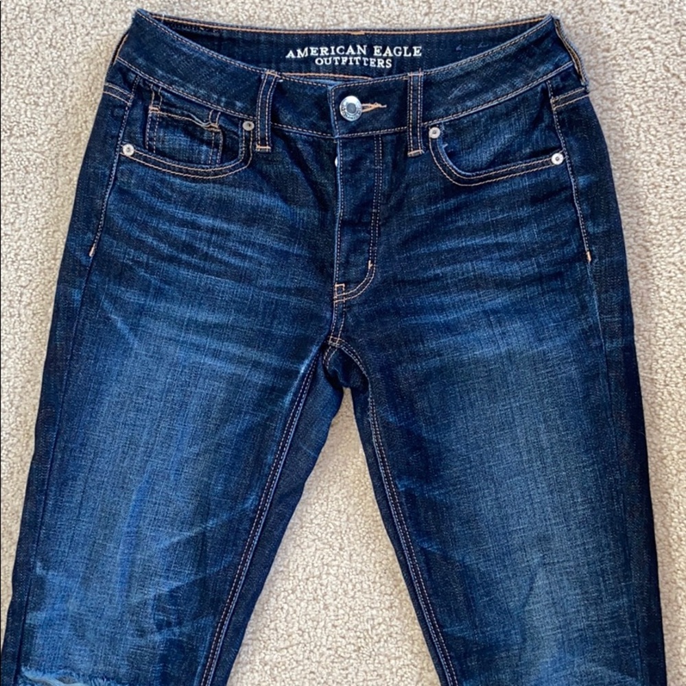 American Eagle Button-Fly Distressed Tomgirl Jeans - image 2